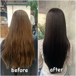 【🌴カラーモデル🌴】就活や実習などで髪の毛を暗くしたい方におすすめ🌺ワンカラー🖤（1stepトリートメント込）