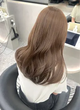 【🎀人透明感欲しい方におすすめ🎀】カット＋ブリーチなしダブルカラー+クイックトリートメント🫧