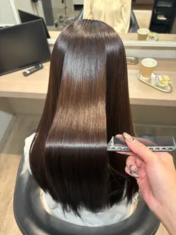 縮毛矯正+髪質改善超音波トリートメント❄️