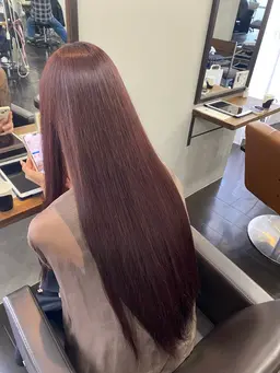 《🌹激カワ暖色艶カラー限定クーポン🍷》透明感艶カラー＋カット※ロング料金×