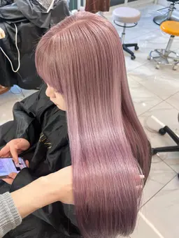 【おすすめmenu🤍】カット+艶カラー+システムトリートメント🎀超音波アイロン付き🤍ロング料金なし🎀