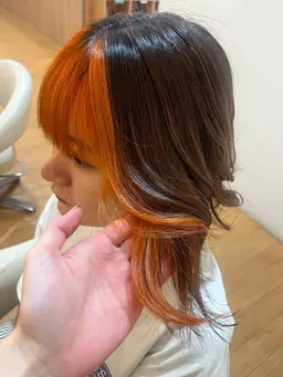 【インナーカラー】🧡ダブルカラー＋トリートメント🧡