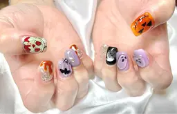 【期間限定】ハンド💅✨️【オフ込み】ハロウィンデザイン👻🍭🎃