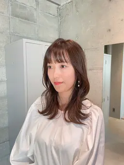 小顔後毛、前髪カット+つやつやケアカラー🩵🫧