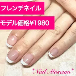 【11/25（火）10:00​〜​限定 練習モデル】ハンド💅 オフ無 ジェル白フレンチ🤍