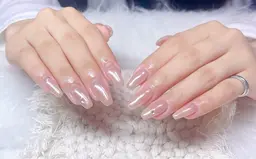 🎀自爪、カラグラデーション+ミラーオロラ