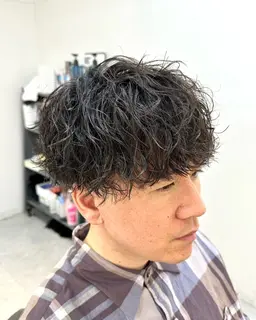 メンズカット+スパイラルパーマ