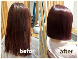 【超美髪♥️】生コラーゲン入り✨髪質改善ストレート➕整えカット➕3stepトリートメント