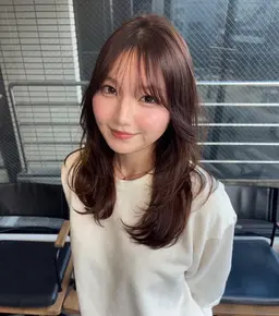 カット+ブリーチなし透明感カラー