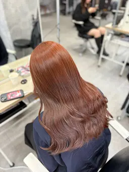 🍒ブリーチ無しダブルカラー🍒ワンカラーよりも発色よく明るく、ブリーチよりもダメージレスな仕上がりに!