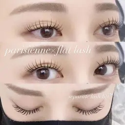 🎀【パリエク】🎀パリジェンヌ(まつ毛パーマ)+フラットラッシュ100本