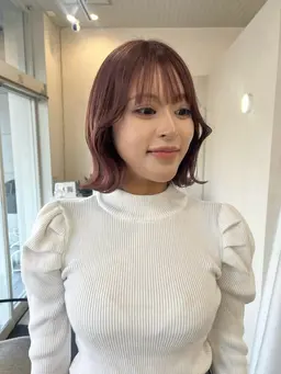 one color ＋前髪顔まわりカット🩰