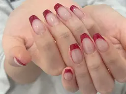 【hand】ベースワンカラー+グラデーションorフレンチ ¥5400