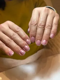 ハンド シンプル ラメライン or ラメ散らし (オフあり)