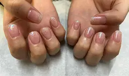 【ハンド】オフ込み⭐️ラメグラデーション（クリアベース）