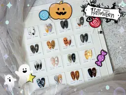 👻ハローウィン限定💅16種類からアート4本組み合わせ💰6980【新規オフ無料】持ち込み不可