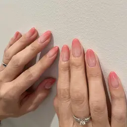 カラーグラデーションクリアベース(オフあり)ドライケア込み♪パラジェルに変更+¥1500/試し塗り○/パーツ別途