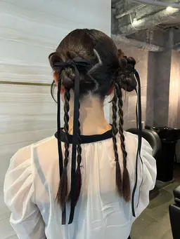 💞🎟《クリエイティブヘアセット》🎟💞カチモリヘアやツイン系のアレンジ、ライブ参戦用メニュー❣️装飾品付け放題❣️