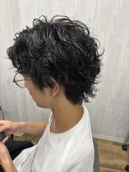 メンズカット＋スパイラルパーマ