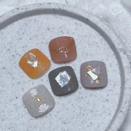 オフあり🩰親指アート+フットネイル(ワンカラー)