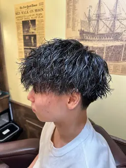 カット+パーマ+ヘアセット※ショート、ミディアムスタイルのみ