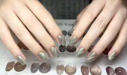 【HANDネイル】【ジェルオフ込み】マグネットネイルワンカラー🧲