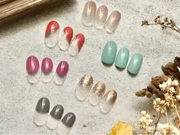 ￥6330【オフなし】ハンド✋/シンプルワンカラーorグラデーションネイル🫧🩵パラジェル変更可🙆‍♀️