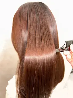 【💓人気No.1💓】髪質改善美髪矯正+美フォルムカット+プレミアムトリートメント