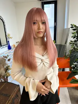 【🌸ミニモ学割🌸】メンテナンスカット＆ダブルケアブリーチ&お好みカラー＆髪質改善TOKIOトリートメント🫧
