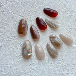 ｟オフなし・10本中4本​〜​6本アート｠アートしたい方にオススメ💅選べるデザイン8種類！お時間目安2h+a