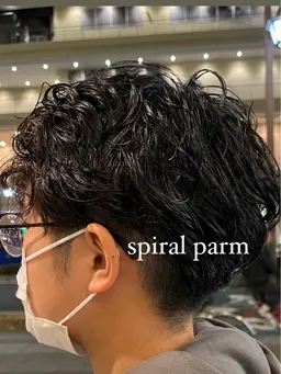 カット➕ツイストスパイラルパーマ🚹