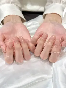 【 学生の方におすすめ❕】ミニモ学割ワンカラー・ラメグラネイル⭐️パーツ・デザイン代別途 パラジェル使用𓂃꙳⋆