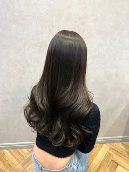 《ケアカラー変更できます🤍》透明感艶カラー+1step内部補修トリートメント🤍