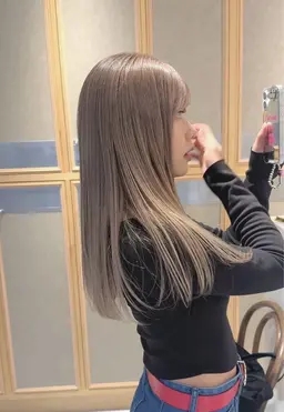 ケアブリーチ+艶カラー🫧+treatment