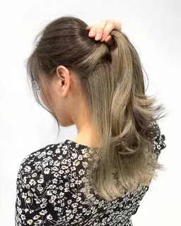 〔ブリーチデザインカラー🌟（グラデーション、インナーカラーなど）🌿〕ケアブリーチ&デザインカラー&ナノスチームTr