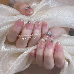 💗【期间限定】ワンホンネイル　マグネット🧲orラメグラデ➕チークネイル 8個ストーン🥰超可愛い
