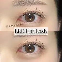【LEDマツエク🪄】フラットラッシュ120本+コーティング美容液