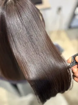 【新規】【13日完全1枠限定】 ✨カット+酸性ストレート+カラー+髪質改善TR🌿内部補修で潤う贅沢フルコース⭐