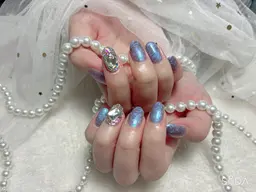 【オフ無料】ジェルワンカラー（パーツ2個&ストーン埋め尽くし2本）