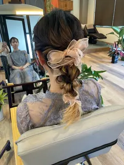 リボン付け放題.⋆𝜗𝜚ヘアアレンジ
