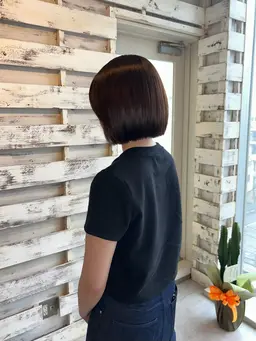 【 straight perm + layer cut 】縮毛矯正＋レイヤーカット🍃