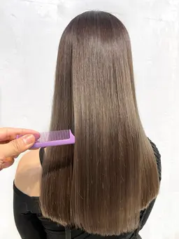 〔ブリーチ無し透明感カラーと髪質改善で艶髪に🌿〕ULTOWA髪質改善フルコース&イルミナカラー&ナノスチームTR