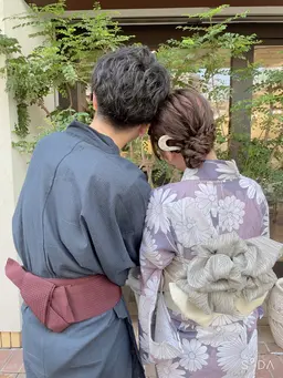 浴衣着付け+ヘアセット