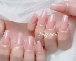 ワンカラー＆ラメグラデーション♡シンプルネイル♪