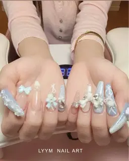 人気❤︎【長さ出し☆やり放題150分 12,800円 】華やか系・当店全パーツつけ放題