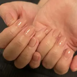 自爪育成ネイルケア+ワンカラーネイル