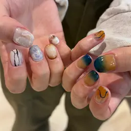 [新規]ミニモ限定初回オフ込み/ちぐはぐネイル/パラジェル変更可