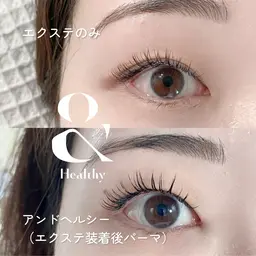 【&Healthy】フラットラッシュ80​〜​120本→アンドヘルシー（パーマ）