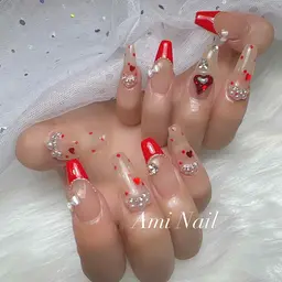 【新規オフ無料】【チップ長さ出し10本】　カラーフレンチ　8000円>>>7500円