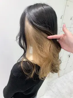 🌼夏っぽデザインカラー🌼推し活にも♡ケアブリーチカラー(ハイライトorインナーカラー)➕集中トリートメント➕炭酸スパ